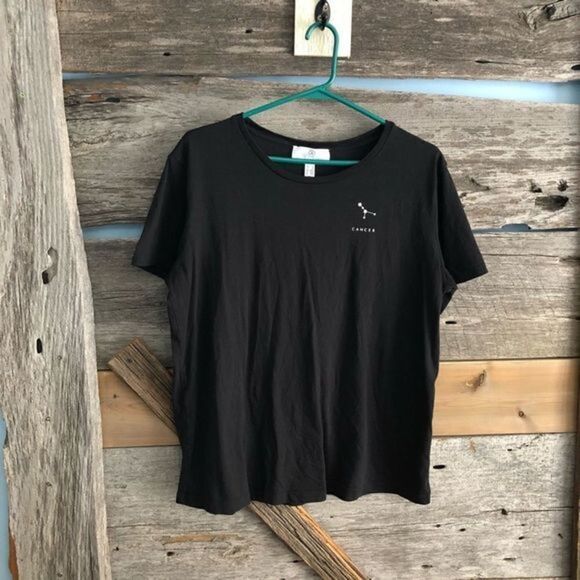 ADDITION Elle plus size 1X Black CANCER Zodiac t-shirt - Picture 5 of 7